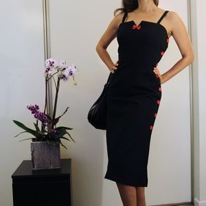 Stop Staring Black Retro Dress - Medium NWOT
